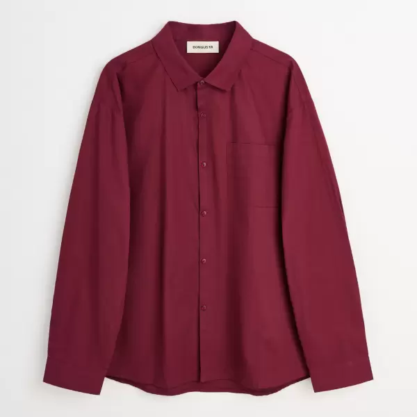 Bongusta - Sahej, Long Sleeve Shirt, wine