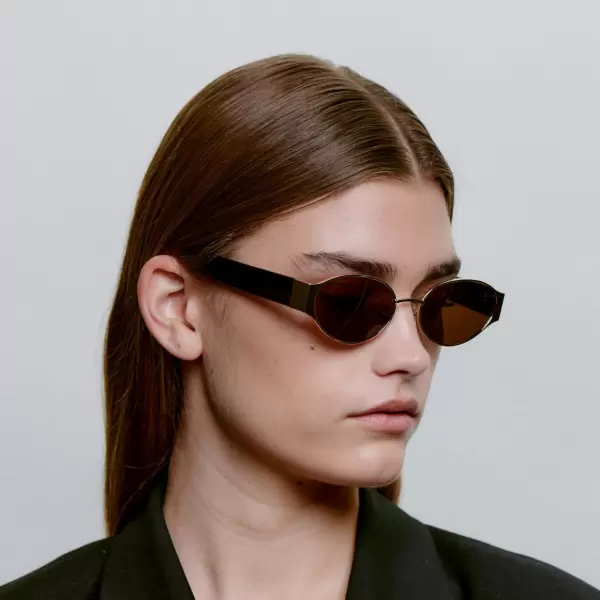 A.Kjærbede - Solbrille Bella, Gold Demi Tortoise