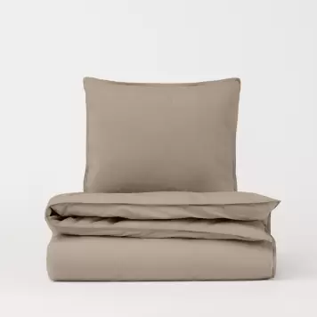 Dawn Designs - Sengesæt Percale, Stone 140*200/60*63 Dawn Designs - Sengesæt Percale, Stone 140*200/60*63