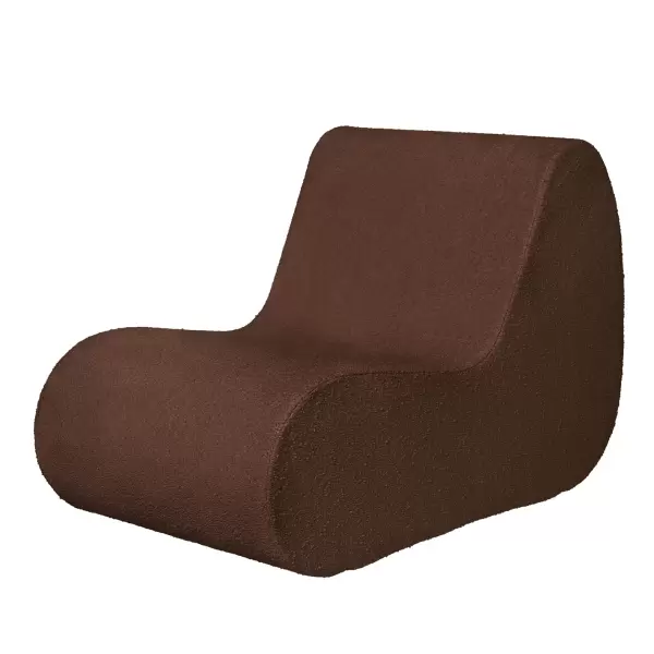 ferm LIVING - Rouli Center Module - Pure  Bouclé - Chestnut Brown