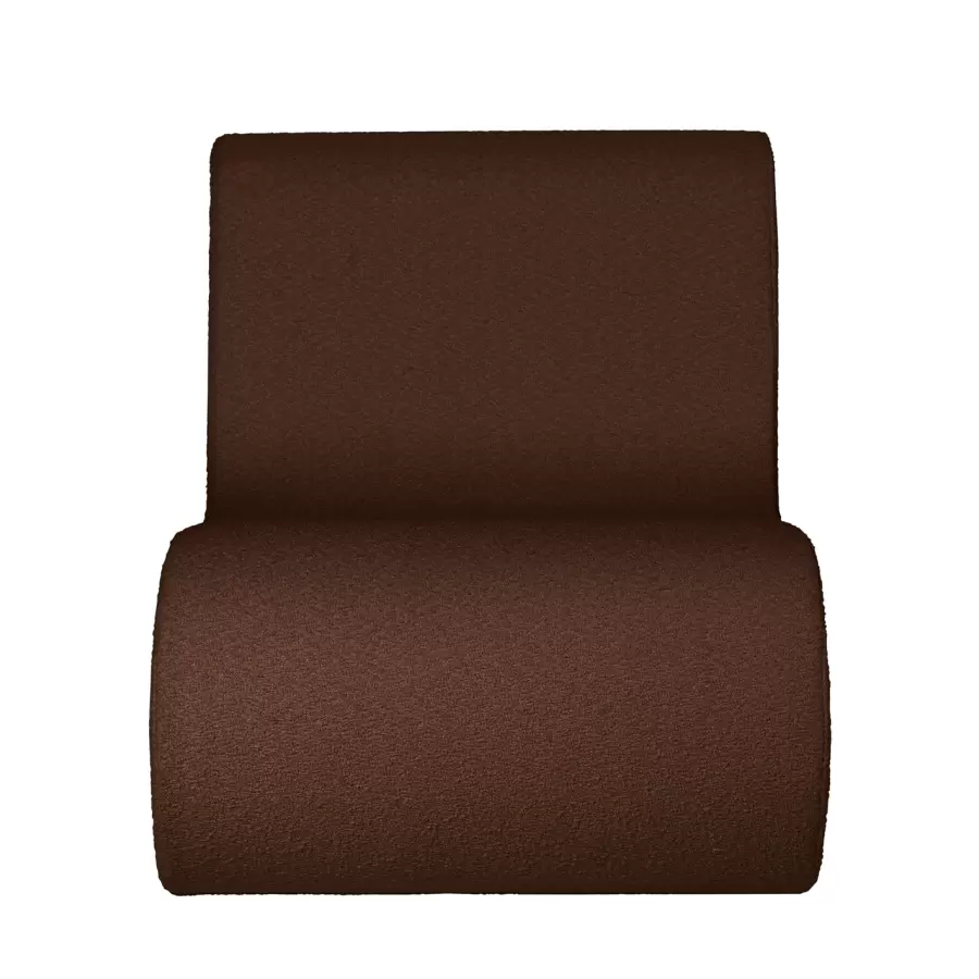 ferm LIVING - Rouli Center Module Pure  Bouclé, Chestnut Brown - Hent selv