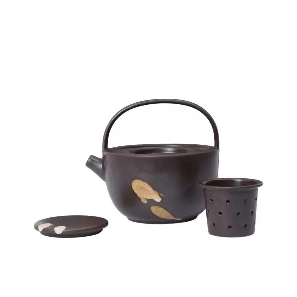 ferm LIVING - Koyo Teapot - Dark Brown/Buff