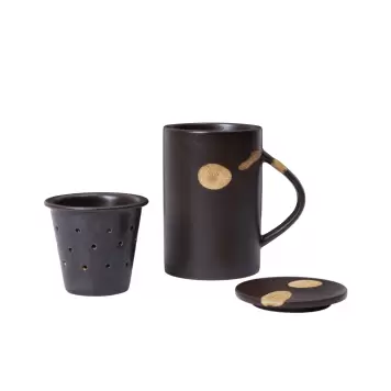 Ferm Living - Koyo Tekrus med Te-si, Dark Brown/Buff Ferm Living - Koyo Tekrus med Te-si, Dark Brown/Buff