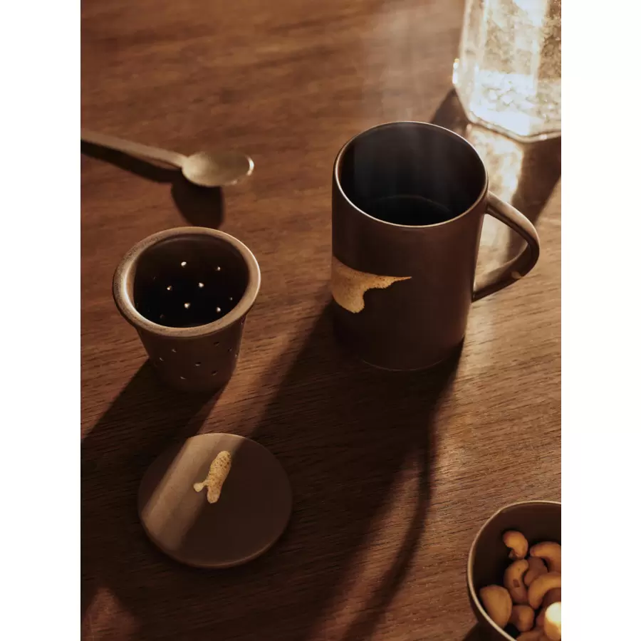 ferm LIVING - Koyo Tekrus med Te-si, Dark Brown/Buff