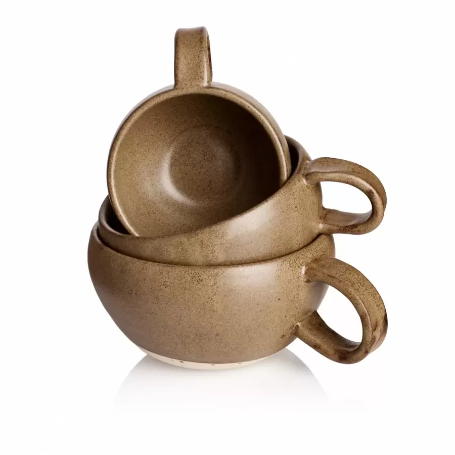 Vangs Keramiske Værksted - Hånddrejet Kop Cappuccino, Grandma's Gravy 2,5dl.