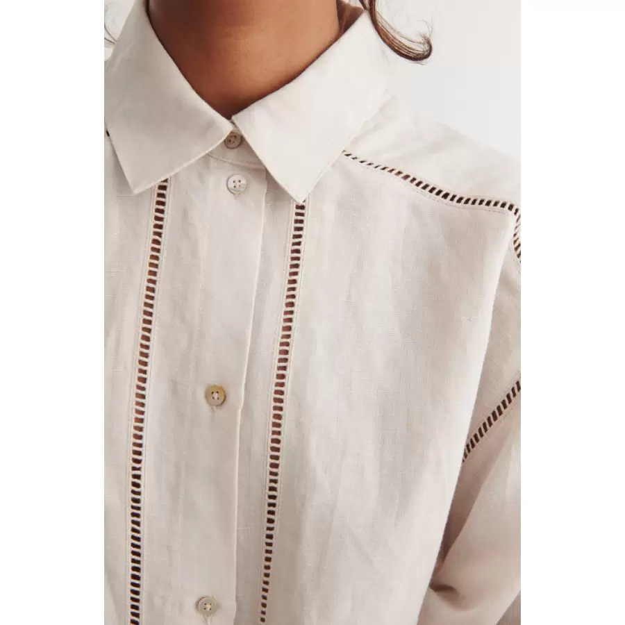 Basic Apparel - Arina Langærmet skjorte, Moon Beam