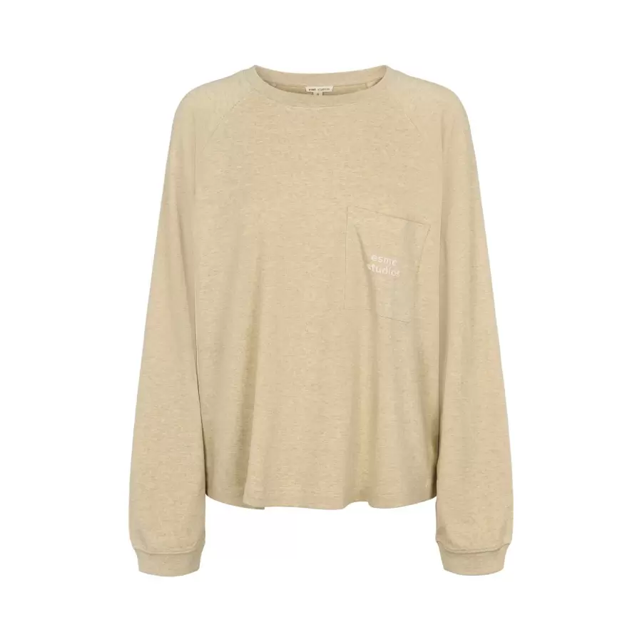 esmé studios - Hulda LS T-shirt, Eucalyptus