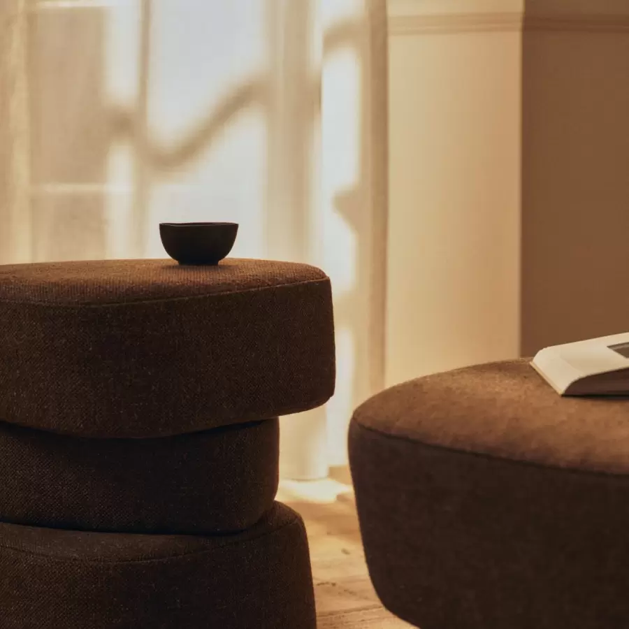 ferm LIVING - 2 stk. Koyo Skåle, Dark Brown/Buff Ø:8,5