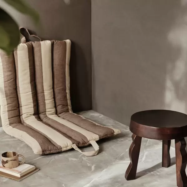 ferm LIVING - Foldbar Madras Strand, Carob Brown/Parchment 50*100