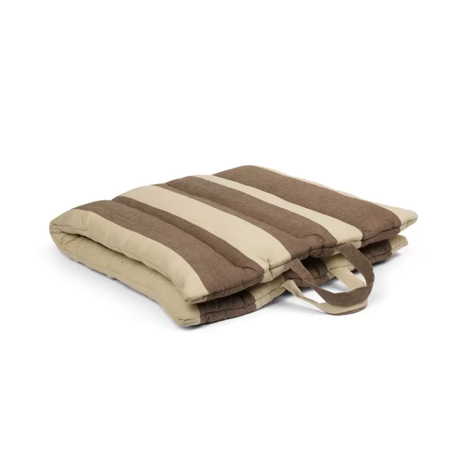 ferm LIVING - Foldbar Madras Strand, Carob Brown/Parchment 50*100