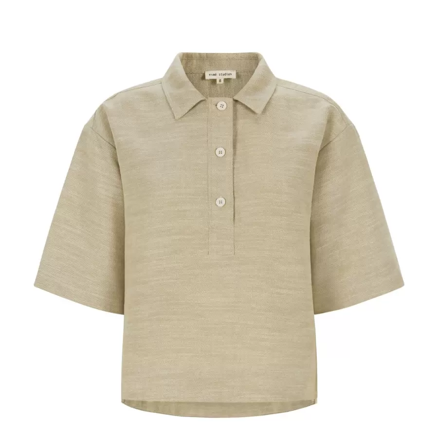 esmé studios - Kaya Boxy Shirt, Brownie Mélange