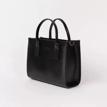 O My Bag - Jackie Midi, Black + Leather Strap O My Bag - Jackie Midi, Black + Leather Strap
