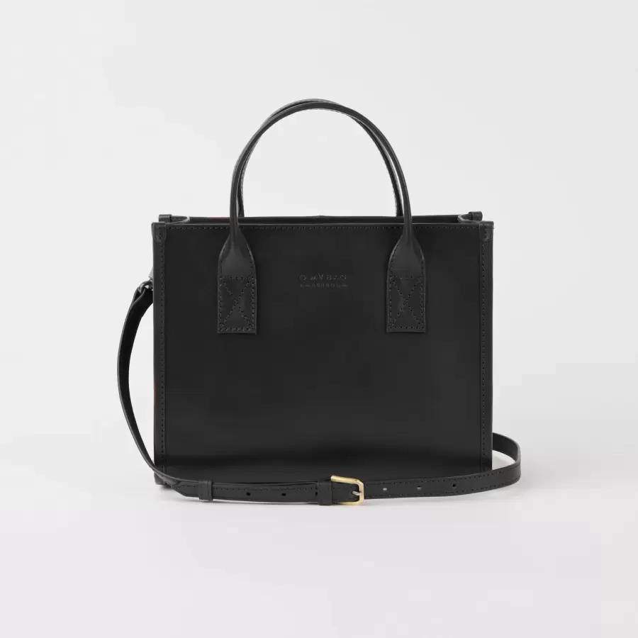 O My Bag - Jackie midi + læderstrop sort