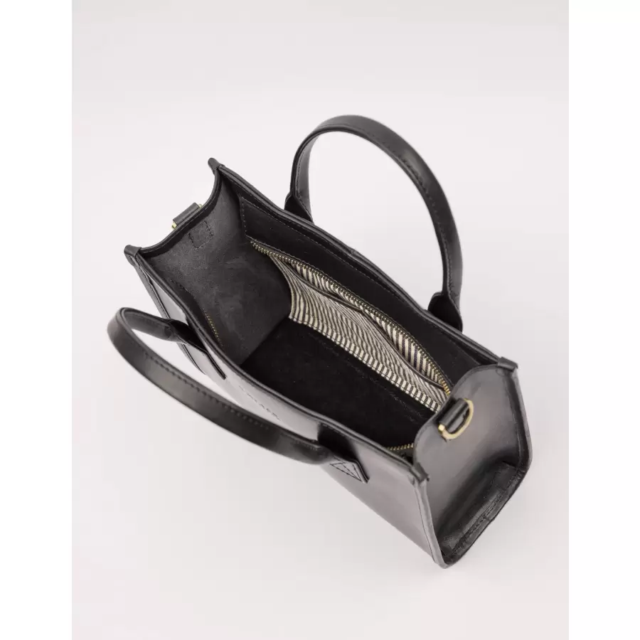 O My Bag - Jackie Midi, Black + Leather Strap