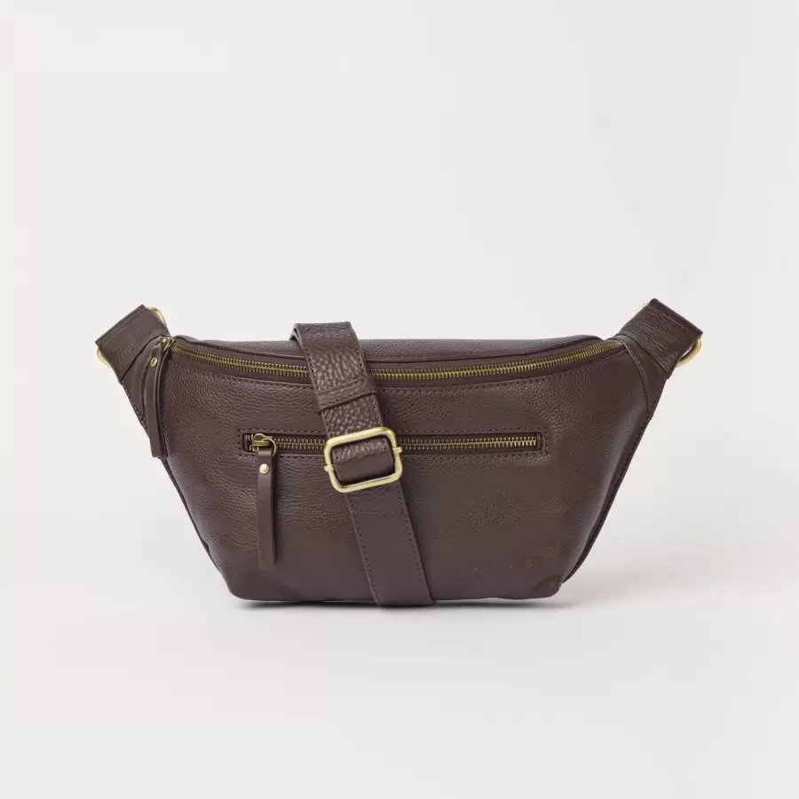 O My Bag - Drew Bum Bag - Chocolate Soft Grain