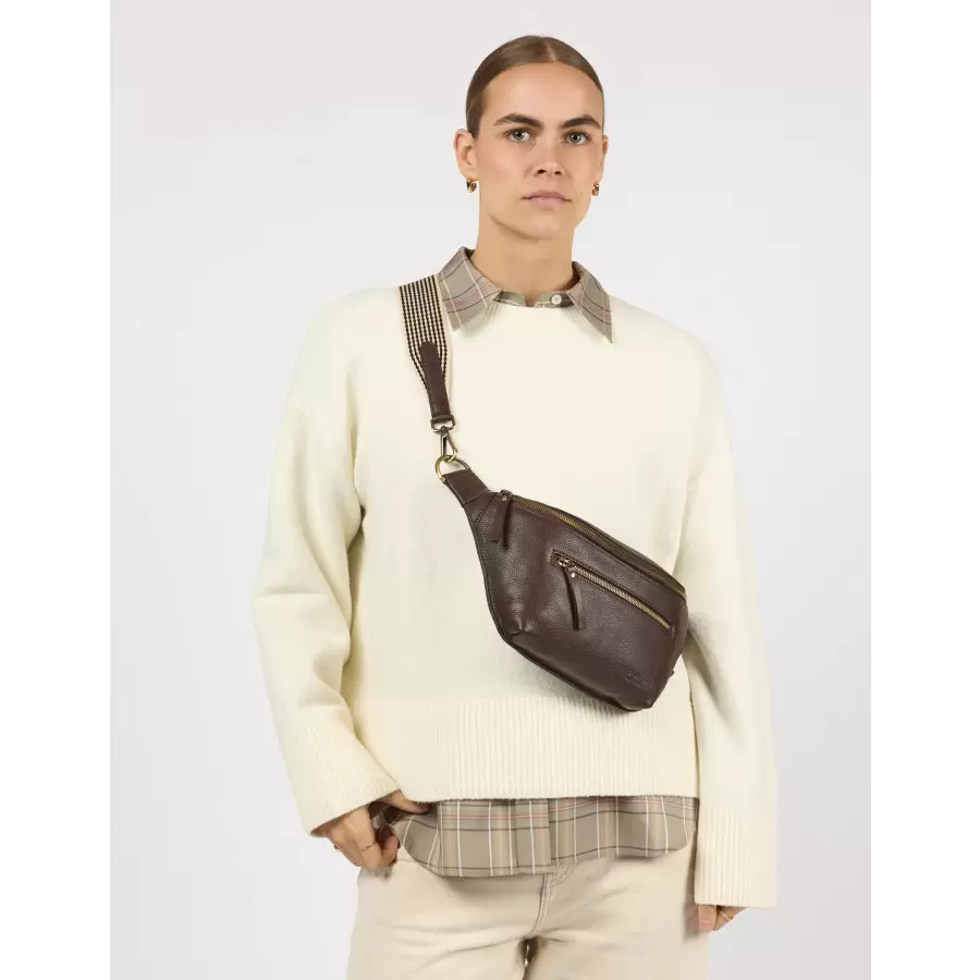 O My Bag - Drew Bum Bag - Chocolate Soft Grain