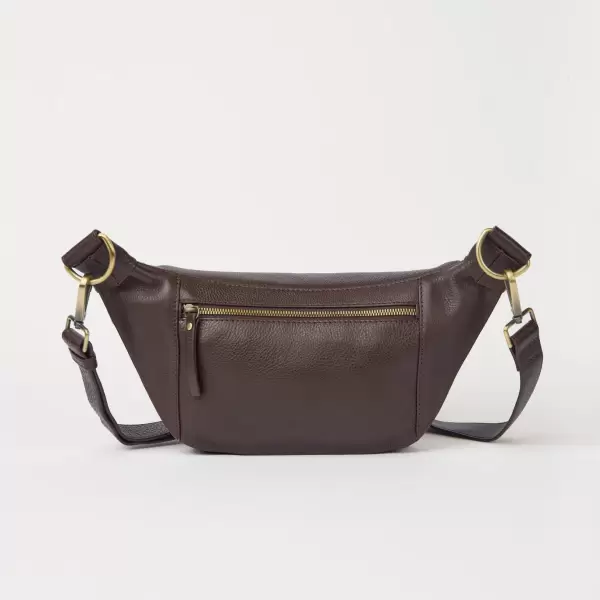 O My Bag - Drew Bum Bag - Chocolate Soft Grain