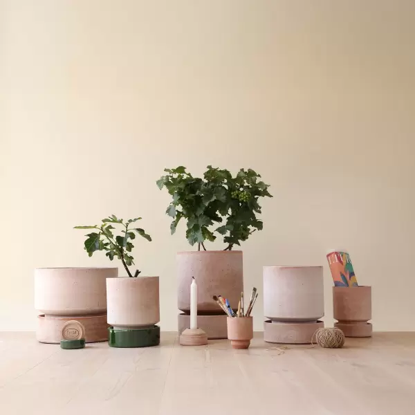 Bergs Potter - Ø:30 Sæt The Hoff Pot Rosa, med underskål - Hent selv Bergs Potter - Ø:30 Sæt The Hoff Pot Rosa, med underskål - Hent selv