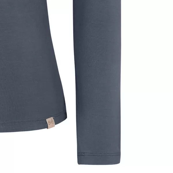 esmé studios - Penelope LS O-Neck Slim T-shirt, Blue Night