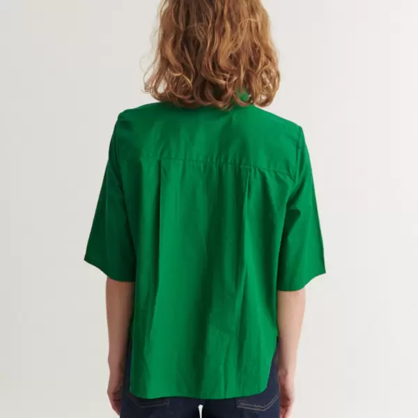 Basic Apparel - Silje SS shirt, Abundant green Basic Apparel - Silje SS shirt, Abundant green