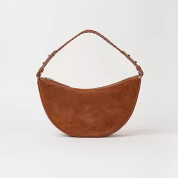 O My Bag - Leo Midi Shoulder Strap, Cognac Suède O My Bag - Leo Midi Shoulder Strap, Cognac Suède