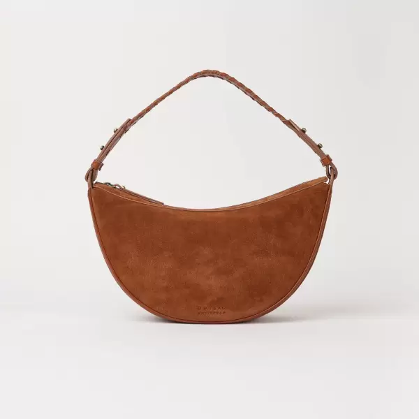 O My Bag - Leo Midi Shoulder Strap - Cognac Suède