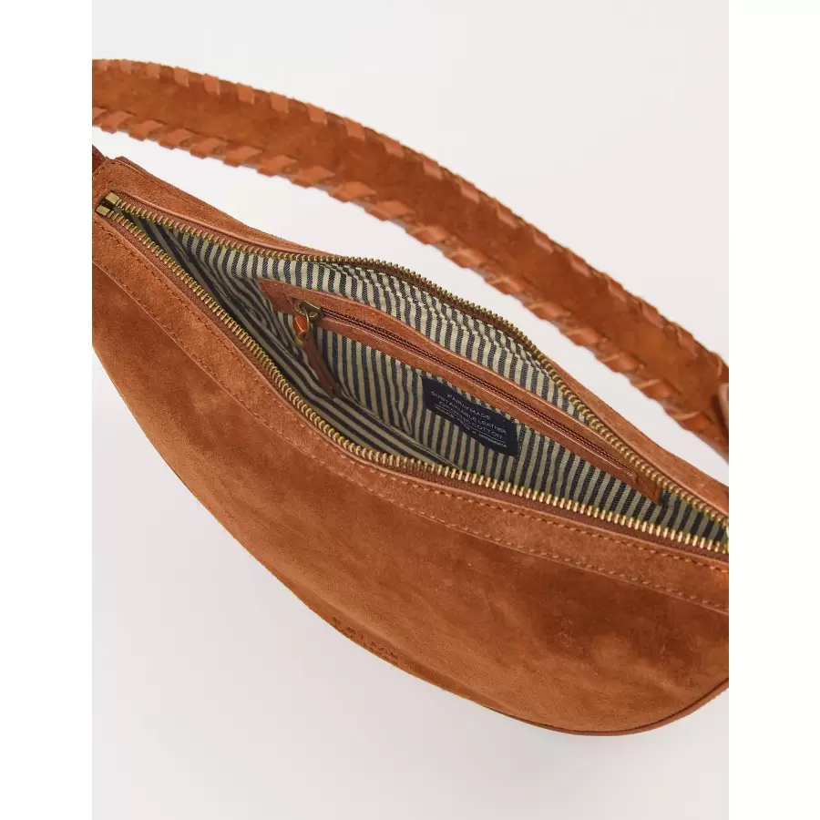 O My Bag - Leo Midi Shoulder Strap - Cognac Suède