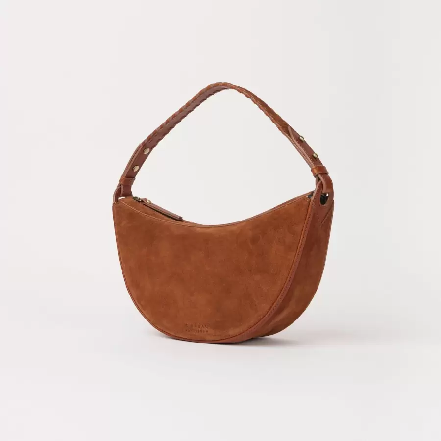 O My Bag - Leo Midi Shoulder Strap - Cognac Suède
