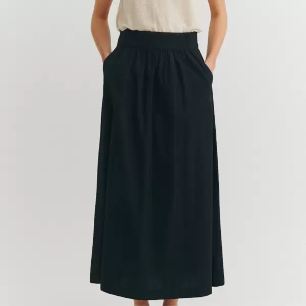 Basic Apparel - Silje Long Skirt, Black Basic Apparel - Silje Long Skirt, Black