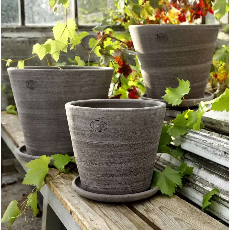 Bergs Potter - Ø:40 Uglaseret Julie, Grå - Hent selv - 35 x 41,5 x 41,5 cm