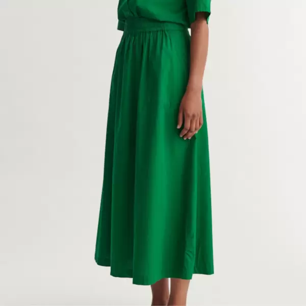 Basic Apparel - Silje Long Skirt, Abundant Green Basic Apparel - Silje Long Skirt, Abundant Green