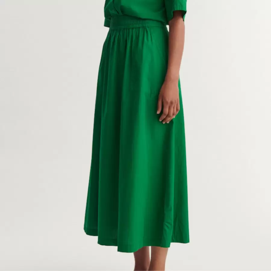 Basic Apparel - Silje Long Skirt, Abundant Green