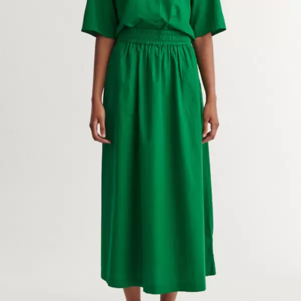 Basic Apparel - Silje Long Skirt, Abundant Green Basic Apparel - Silje Long Skirt, Abundant Green