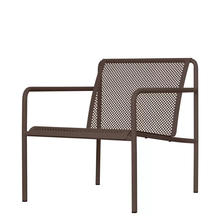 ferm LIVING - Dapple Loungestol med armlæn, Dark Chocolate - Hent selv