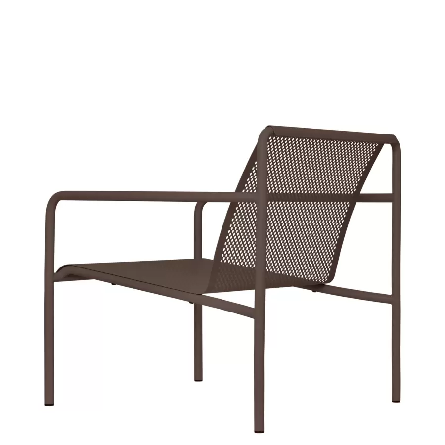 ferm LIVING - Dapple Lounge Chair with  Arms - Dark Chocolate