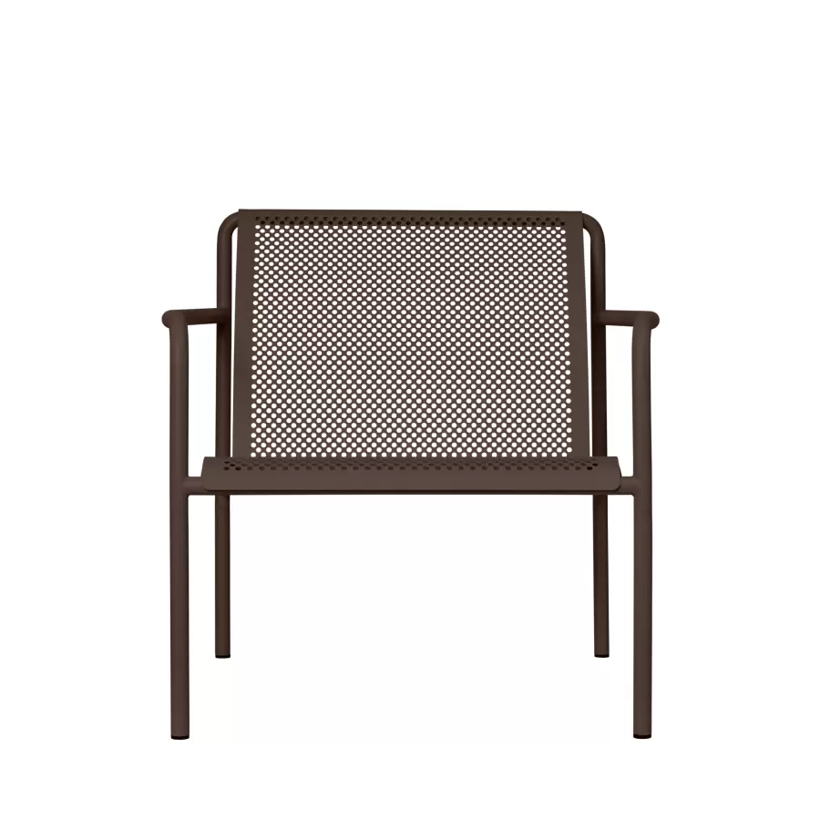 ferm LIVING - Dapple Lounge Chair with  Arms - Dark Chocolate
