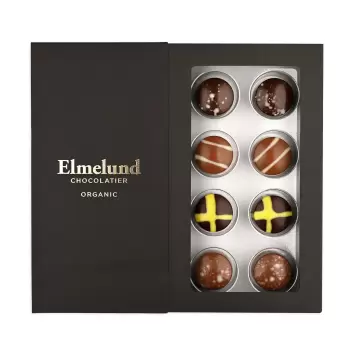 Elmelund - 16 stk. Fyldte Chokolader ØKO