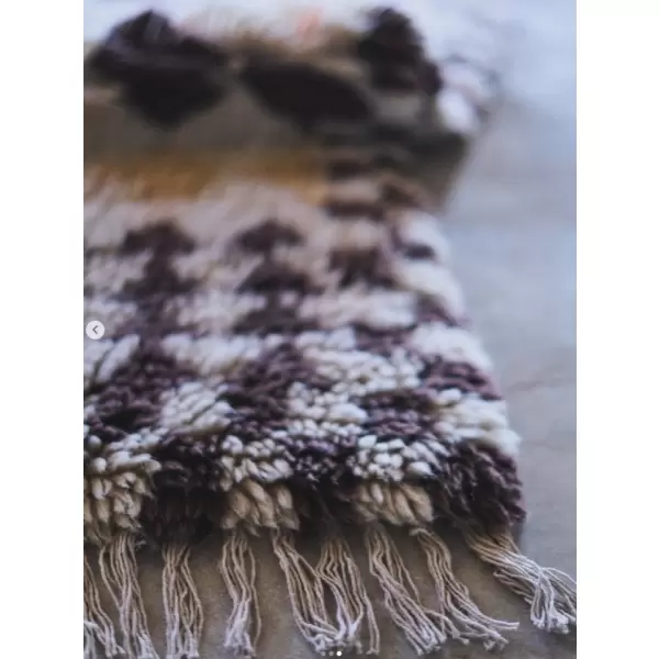 Creative Souls - Løber Shaggy, Brun 80*120