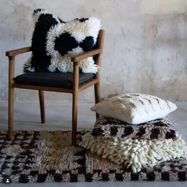 Creative Souls - Pudebetræk Shaggy, Fluff Natur 50*50 (Vælg inderpude 60*60)