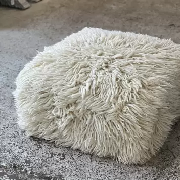 Creative Souls - Puf Shaggy, Natur 70*70*38 - Hent selv