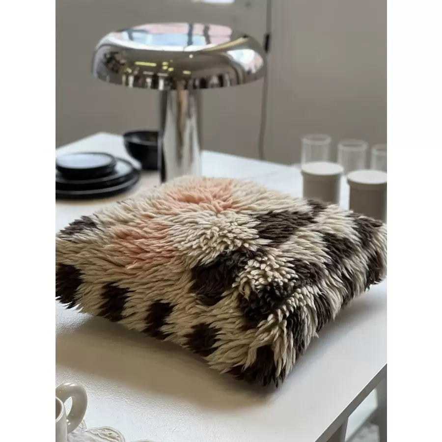 Creative Souls - Pudebetræk Shaggy, Brun 50*50