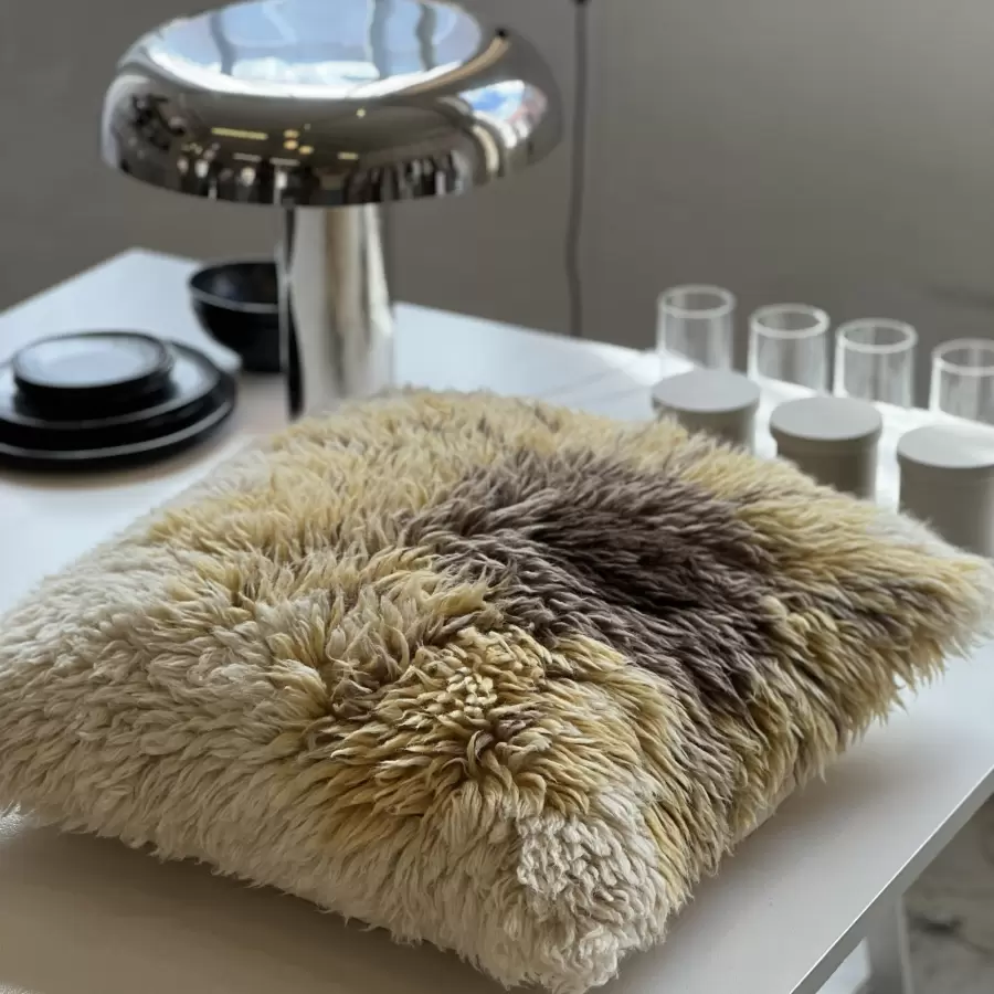 Creative Souls - Pudebetræk Shaggy, Sunflower 50*50 (Vælg 60*60 inderpude)