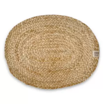 Lovely Linen - Dækkeserviet Breezy, Natur OVAL  (35x45 cm)