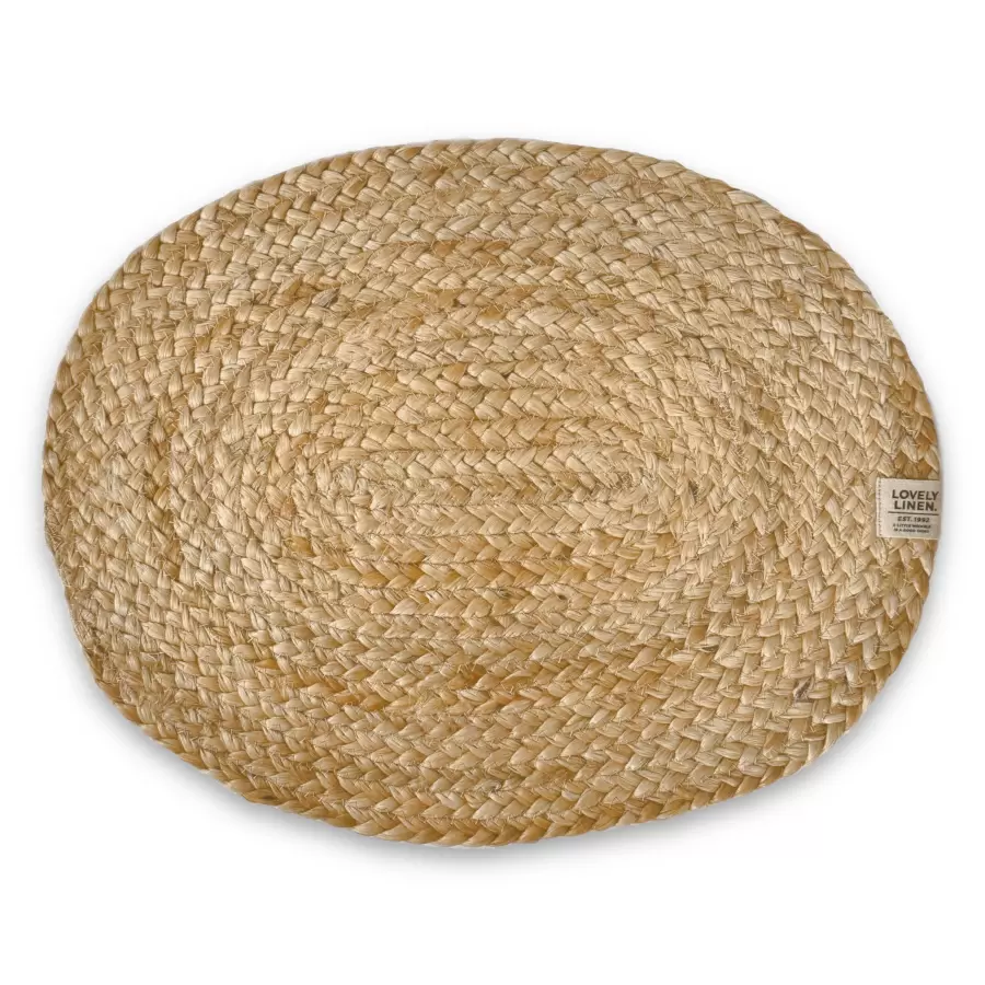 Lovely Linen - Dækkeserviet Breezy, Natur OVAL  (35x45 cm)