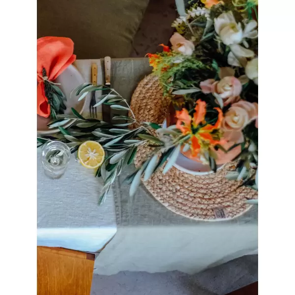 Lovely Linen - Dækkeserviet Breezy, Natur OVAL  (35x45 cm)