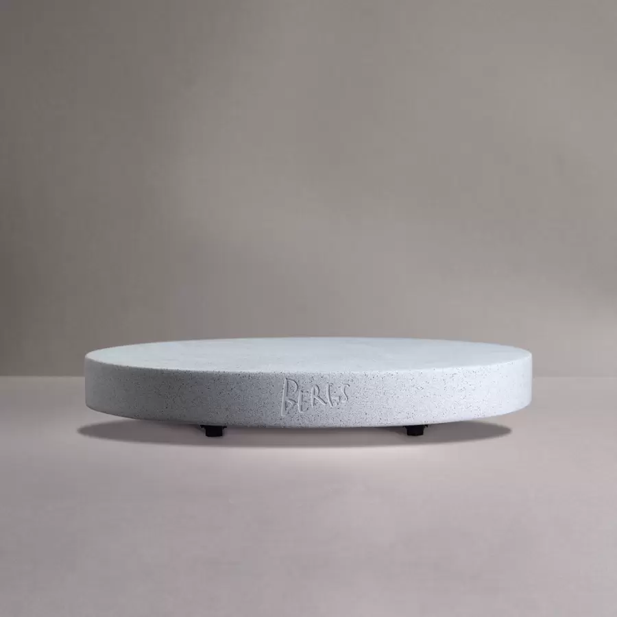 Bergs Potter - Ø:25 Plantetrolley Rolling Stone, Terrazzo Hvid  