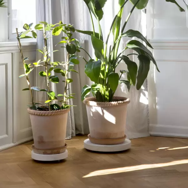 Bergs Potter - Ø:25 Plantetrolley Rolling Stone, Hvid Terrazzo - Hent selv Bergs Potter - Ø:25 Plantetrolley Rolling Stone, Hvid Terrazzo - Hent selv
