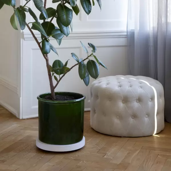 Bergs Potter - Ø:25 Plantetrolley Rolling Stone, Hvid Terrazzo - Hent selv Bergs Potter - Ø:25 Plantetrolley Rolling Stone, Hvid Terrazzo - Hent selv