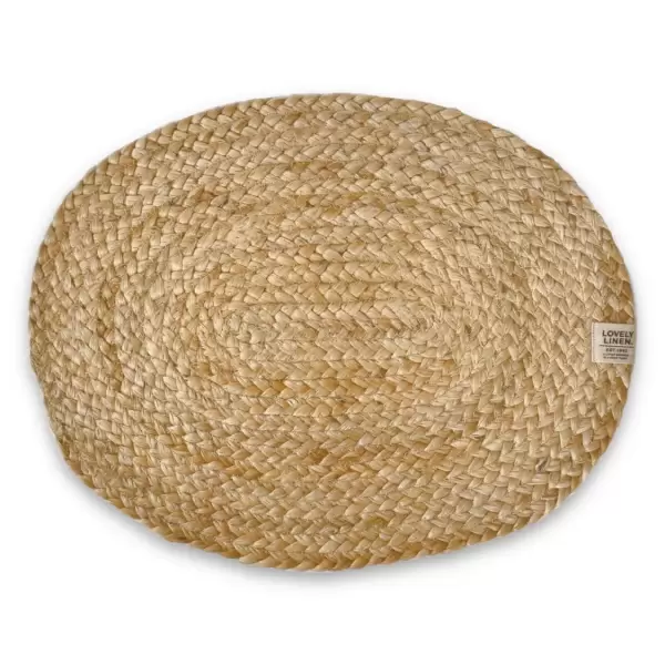 Lovely Linen - Dækkeserviet Breezy, Naturlig Beige oval Lovely Linen - Dækkeserviet Breezy, Naturlig Beige oval