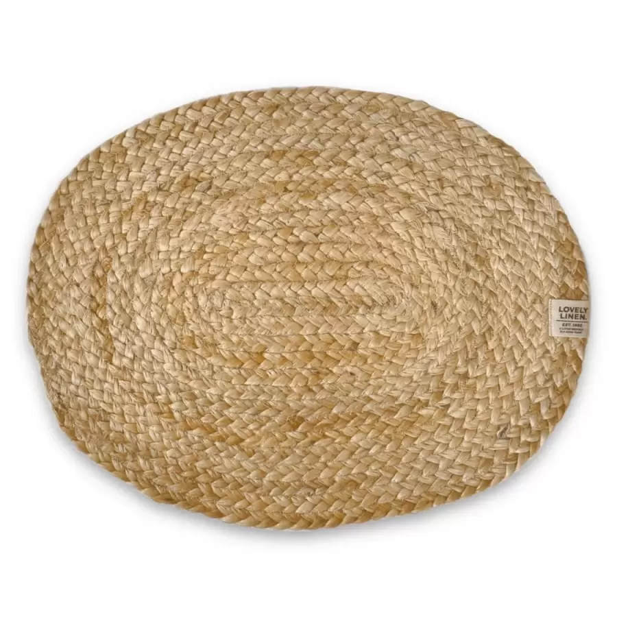 Lovely Linen - Dækkeserviet Breezy, Naturlig Beige oval